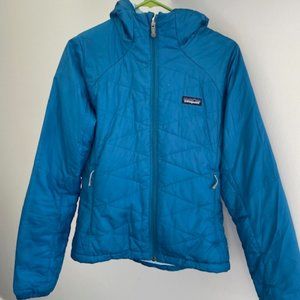 Patagonia Women's Small Blue Down Jacket with Hood